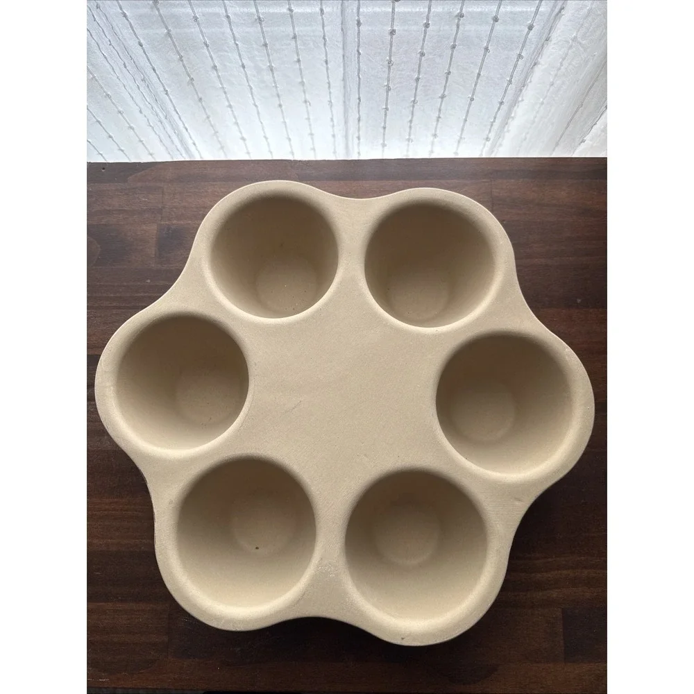 Pampered Chef Stoneware Single Servings 6 Pan Muffin Pot Pie #5131 New USA